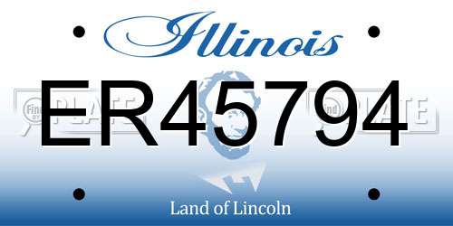 ER45794 Illinois License Plate