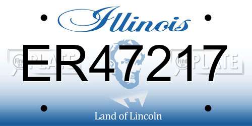 ER47217 Illinois License Plate