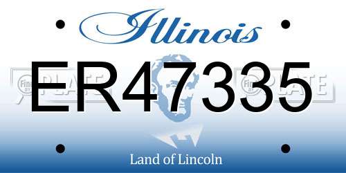 ER47335 Illinois License Plate