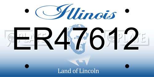ER47612 Illinois License Plate