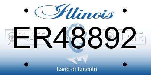 ER48892 Illinois License Plate