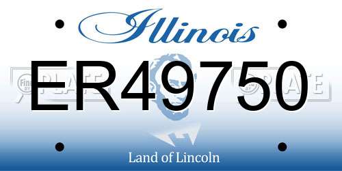 ER49750 Illinois License Plate