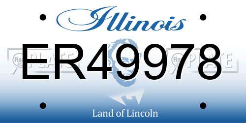 ER49978 Illinois License Plate