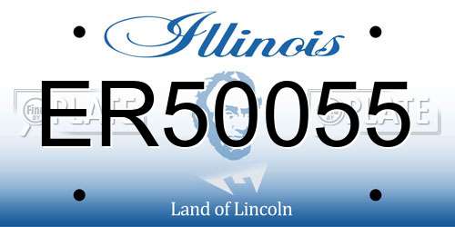 ER50055 Illinois License Plate