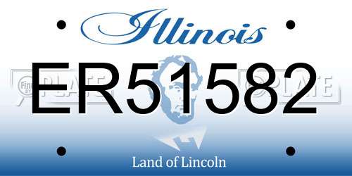 ER51582 Illinois License Plate