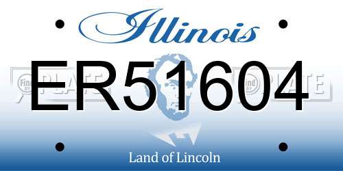 ER51604 Illinois License Plate
