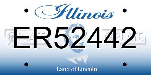 ER52442 Illinois License Plate
