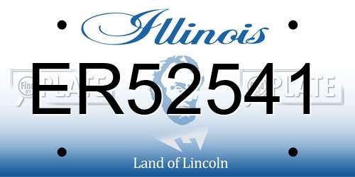 ER52541 Illinois License Plate