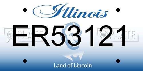 ER53121 Illinois License Plate