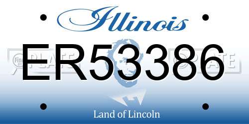 ER53386 Illinois License Plate