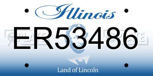 ER53486 Illinois License Plate