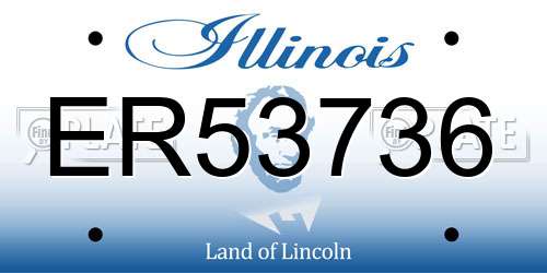 ER53736 Illinois License Plate