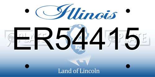 ER54415 Illinois License Plate
