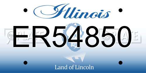 ER54850 Illinois License Plate