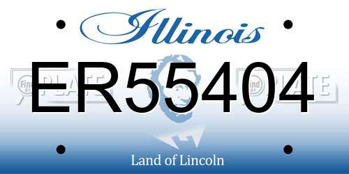 ER55404 Illinois License Plate