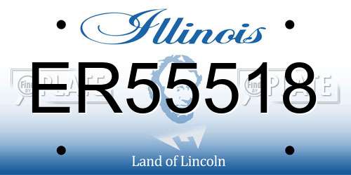 ER55518 Illinois License Plate