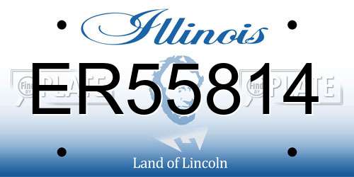 ER55814 Illinois License Plate