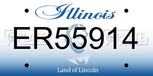 ER55914 Illinois License Plate