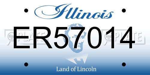 ER57014 Illinois License Plate