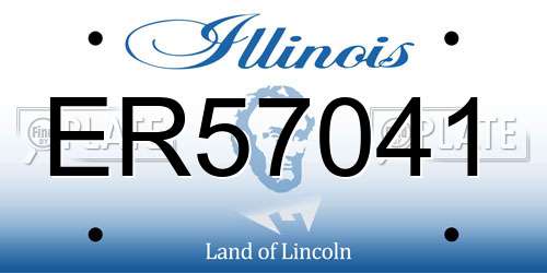 ER57041 Illinois License Plate