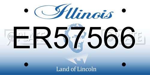 ER57566 Illinois License Plate