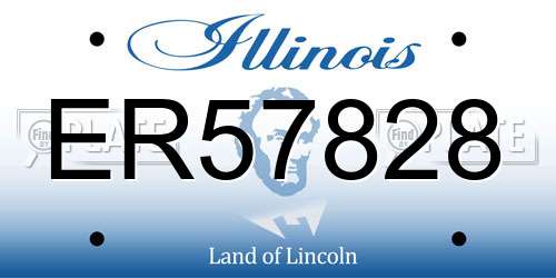 ER57828 Illinois License Plate