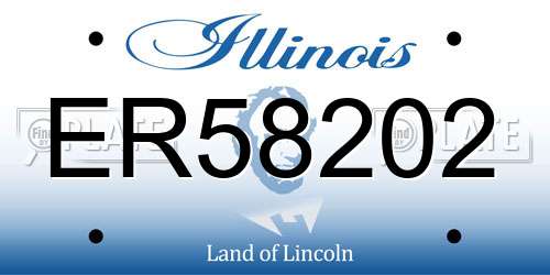 ER58202 Illinois License Plate