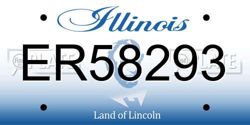 ER58293 Illinois License Plate