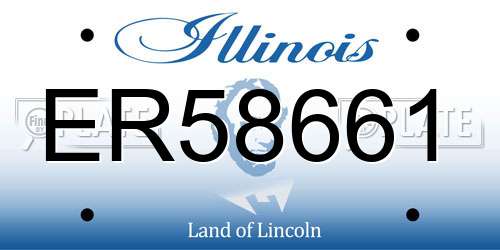 ER58661 Illinois License Plate