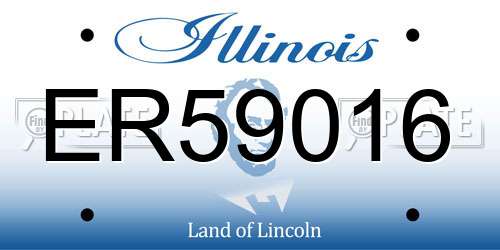 ER59016 Illinois License Plate