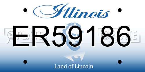 ER59186 Illinois License Plate