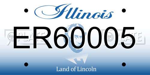 ER60005 Illinois License Plate