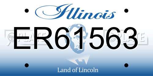 ER61563 Illinois License Plate