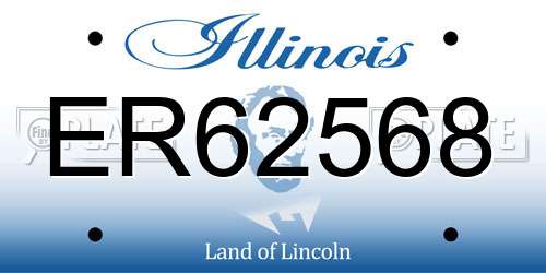 ER62568 Illinois License Plate