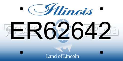 ER62642 Illinois License Plate