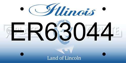 ER63044 Illinois License Plate