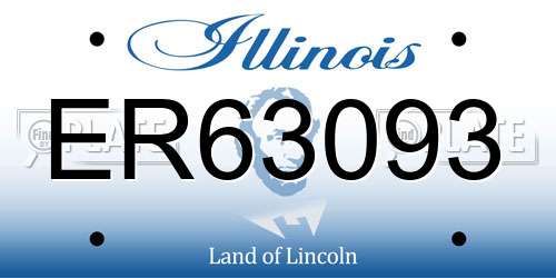 ER63093 Illinois License Plate
