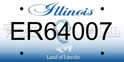 ER64007 Illinois License Plate