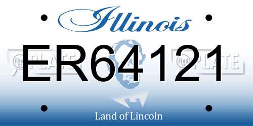 ER64121 Illinois License Plate