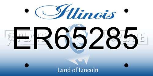 ER65285 Illinois License Plate