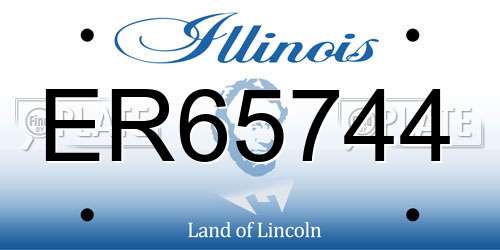 ER65744 Illinois License Plate