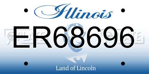 ER68696 Illinois License Plate