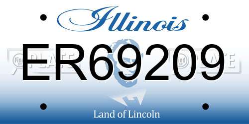 ER69209 Illinois License Plate