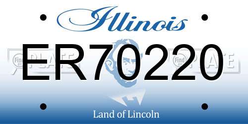 ER70220 Illinois License Plate