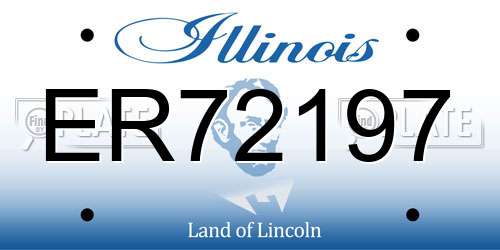 ER72197 Illinois License Plate