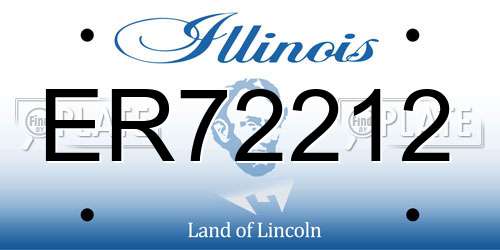 ER72212 Illinois License Plate