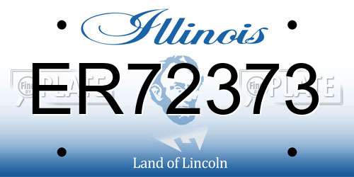 ER72373 Illinois License Plate
