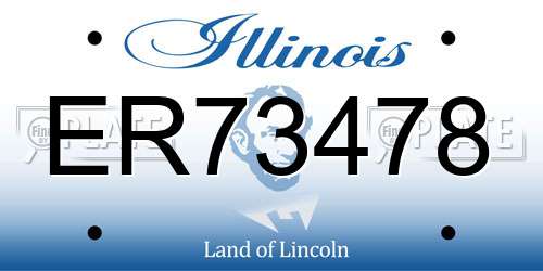 ER73478 Illinois License Plate