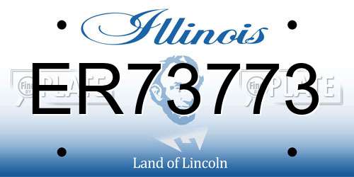 ER73773 Illinois License Plate