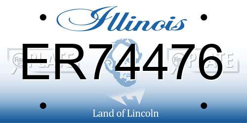 ER74476 Illinois License Plate